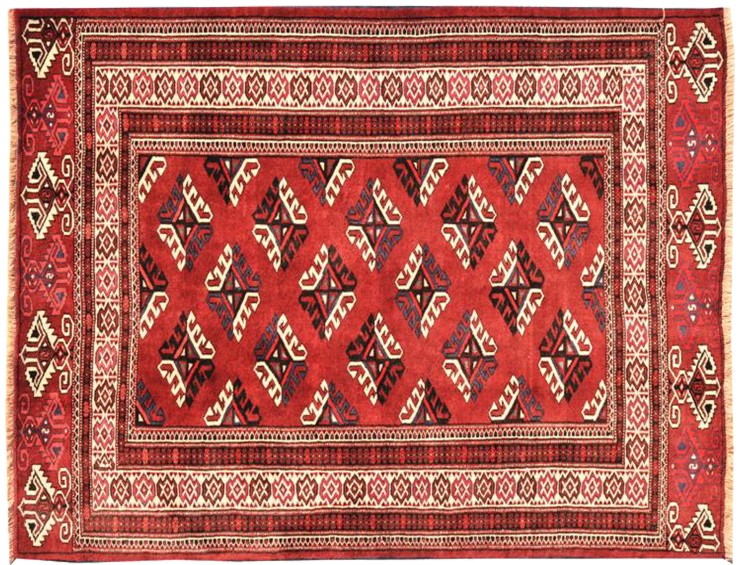 Rot Persien Perserteppich  200 x 130 cm