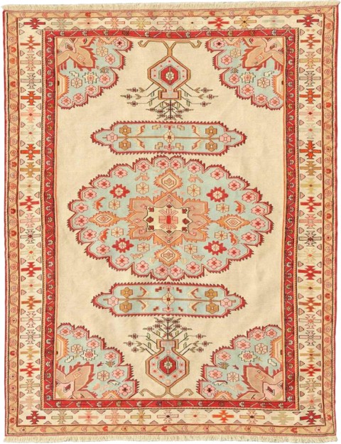 PERSIAN SILK KILIMS 197 x 127