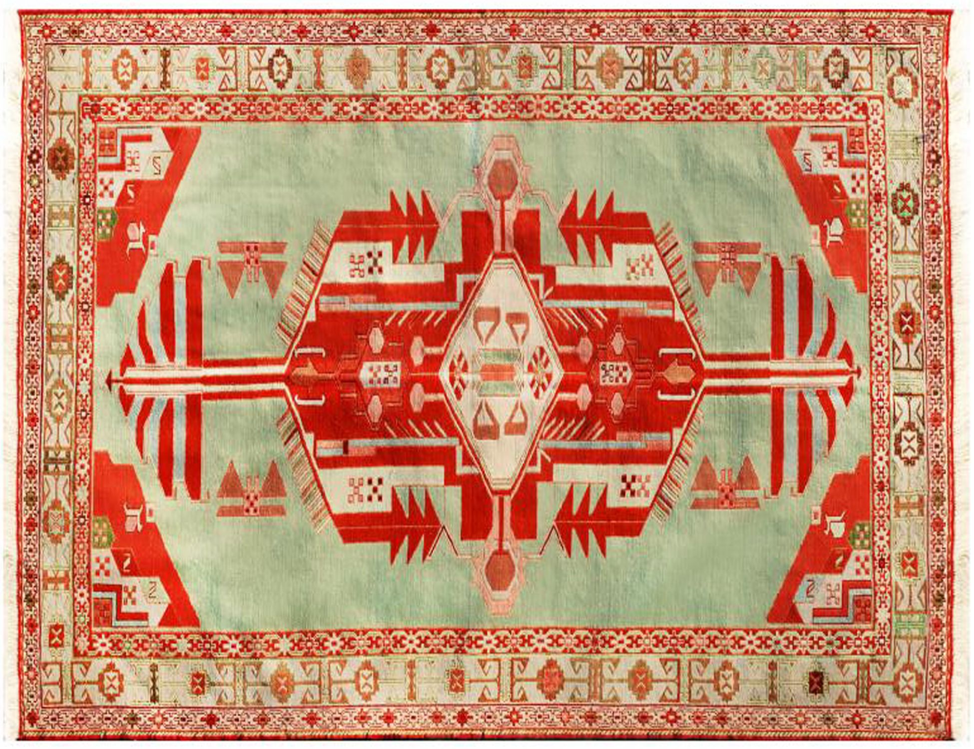 Persian Qon Silk  grün <br/>198 x 124 cm