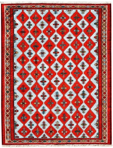 Blau Persien Persische Seide Kilim 190 x 122 cm