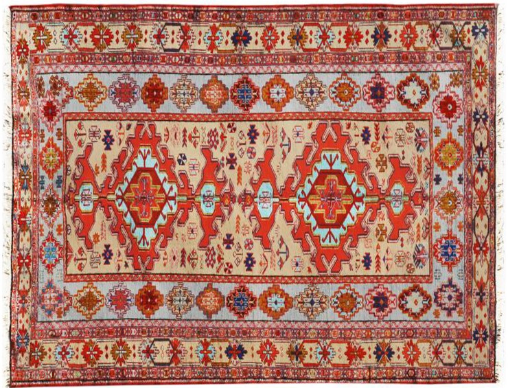 Gelb Persien Persische Seidenkelims  210 x 123 cm