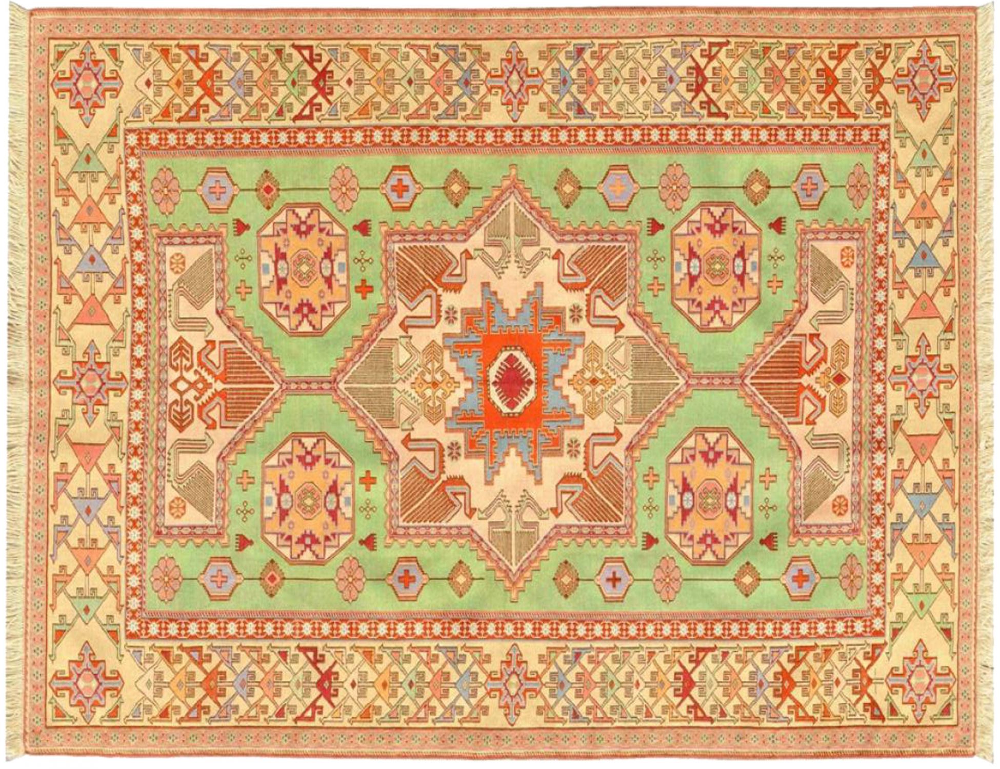 Persian Qon Silk  gelb <br/>196 x 130 cm