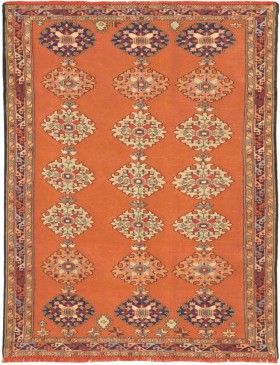 Ruskea Persia PERSIAN SILK KILIMS 210 x 120 cm