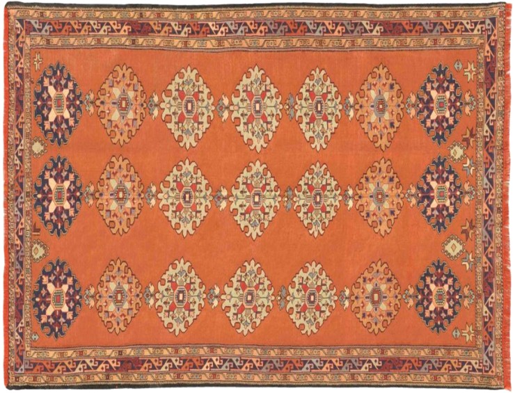 Marron Persan PERSIAN SILK KILIMS 210 x 120 cm