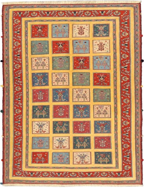 Blau Persien Perserteppich 216 x 113 cm