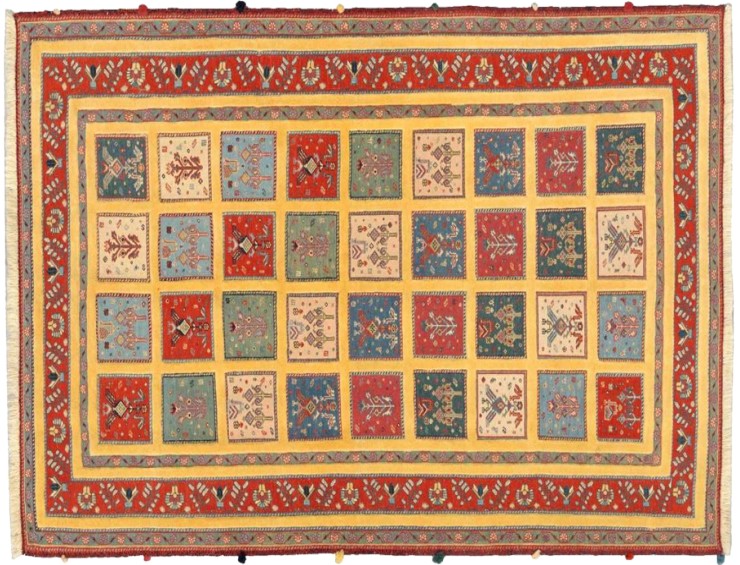 Blå Persien Persisk Tæppe 216 x 113 cm
