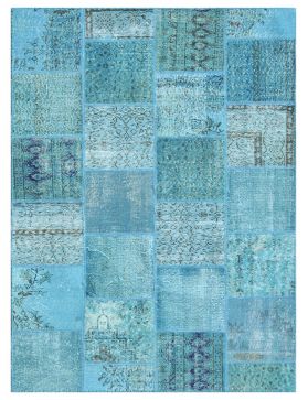 Patchwork Carpet 238 X 170 blue