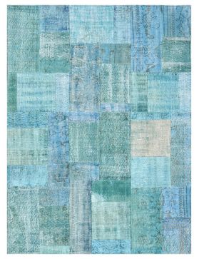 Alfombra patchwork 241 x 173 azul