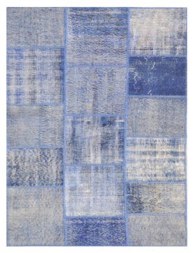 Patchwork Carpet 201 X 122 blue