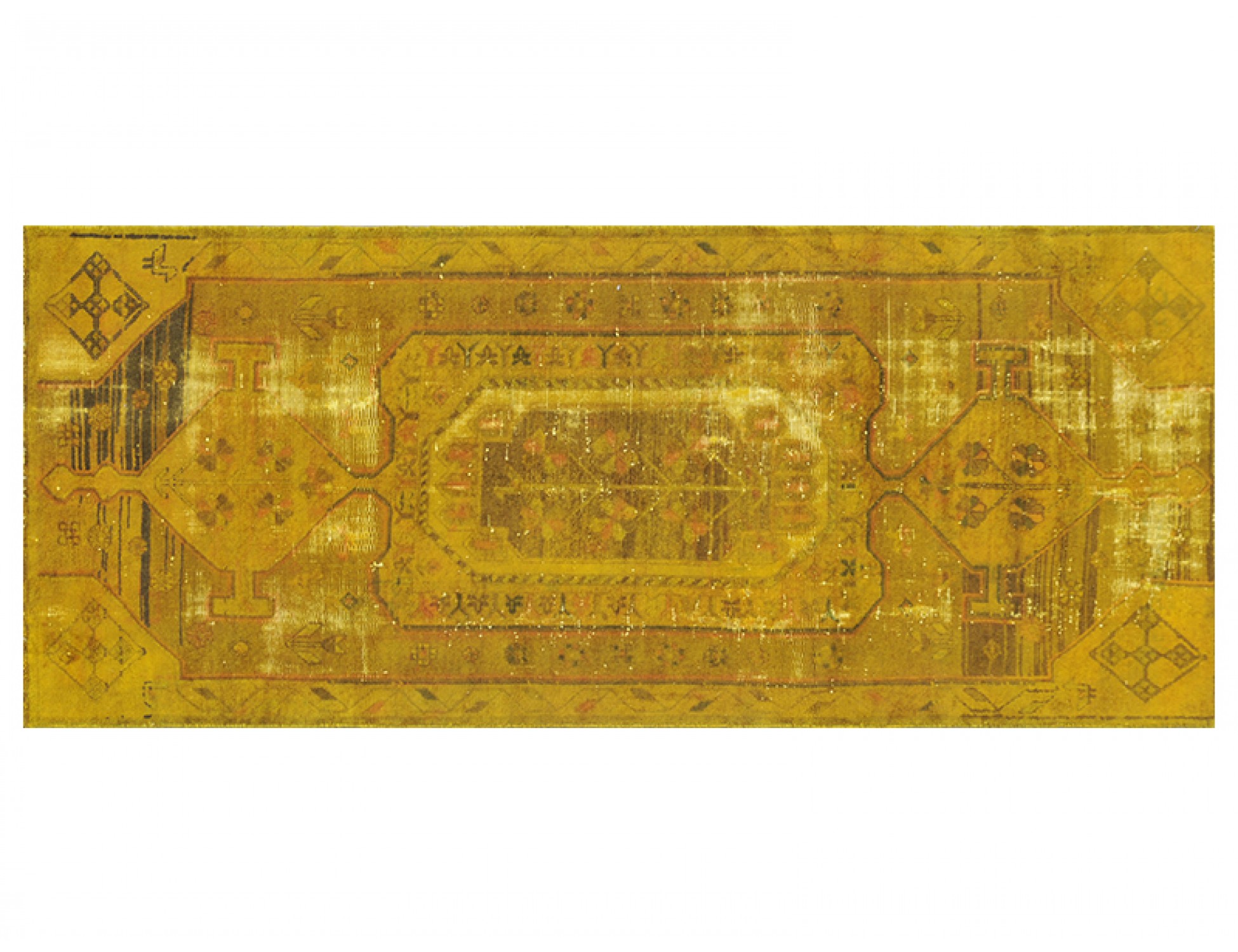 Tappeto Vintage  giallo <br/>265 x 113 cm