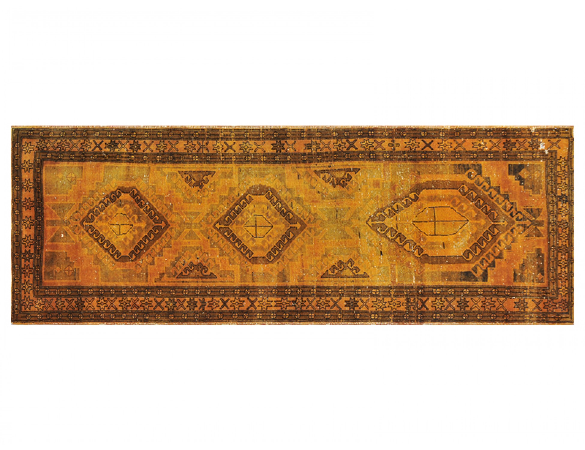Vintage Tæppe  gul <br/>318 x 115 cm