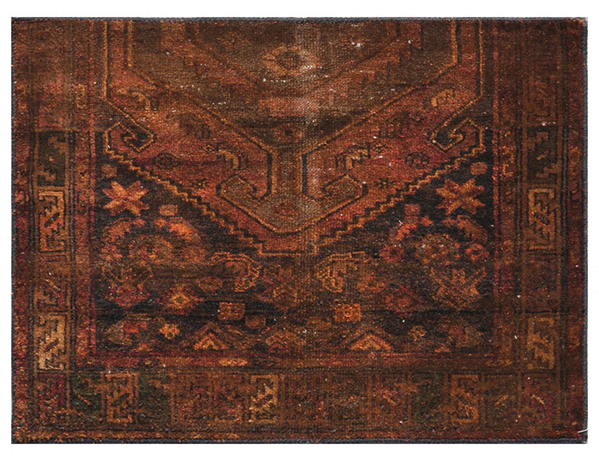 Vintage Carpet  brown <br/>109 x 83 cm