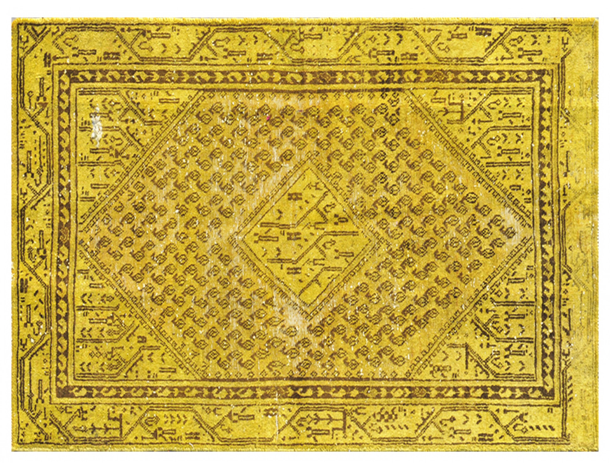 Tappeto Vintage  giallo <br/>188 x 113 cm