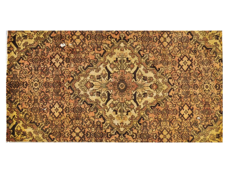 Marrone Persiano Tappeto Vintage 243 x 123 cm