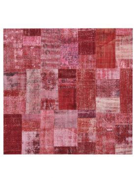 Patchwork Tapis 203 X 202 rouge