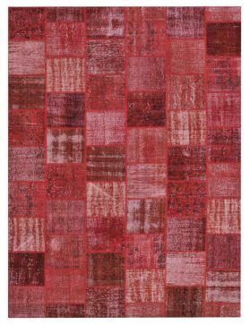 Patchwork Tapis 357 X 254 rouge