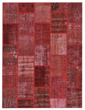 Patchwork Carpet 197 X 148 punainen