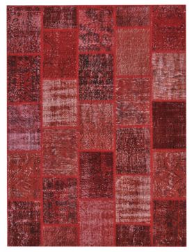 Patchwork Tapis 198 X 148 rouge