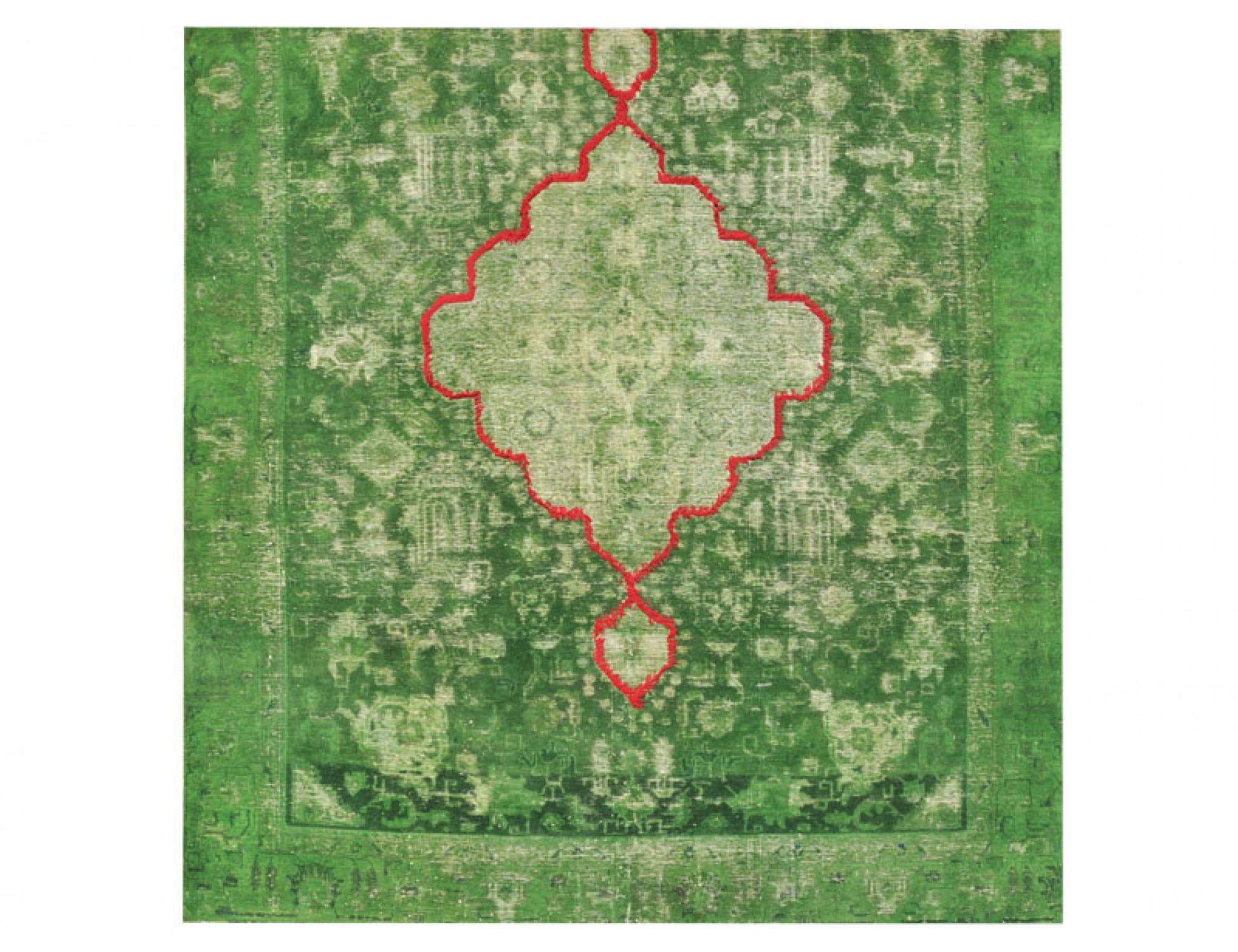 Vintage Carpet  green  <br/>285 x 275 cm