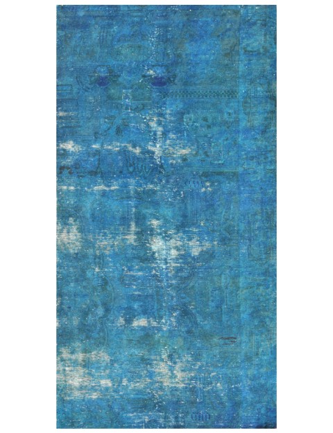 Blau Persien Vintage Teppich 219 x 114 cm