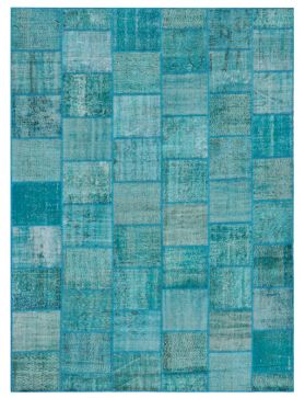 Alfombra patchwork 358 X 254 azul