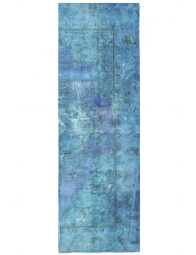 Vintage Teppich 232 X 76  blau