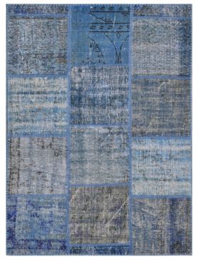 Patchwork Carpet 180 X 118 blue
