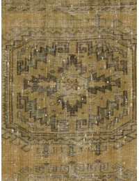 Amarillo Turquía Alfombra vintage 332 x 130 cm - view 1