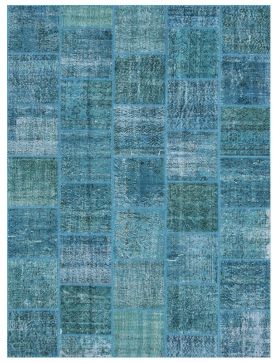 Patchwork Carpet 296 X 198 blue
