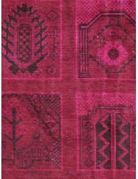 Rojo Persa Alfombra vintage 129 x 127 cm - view 4