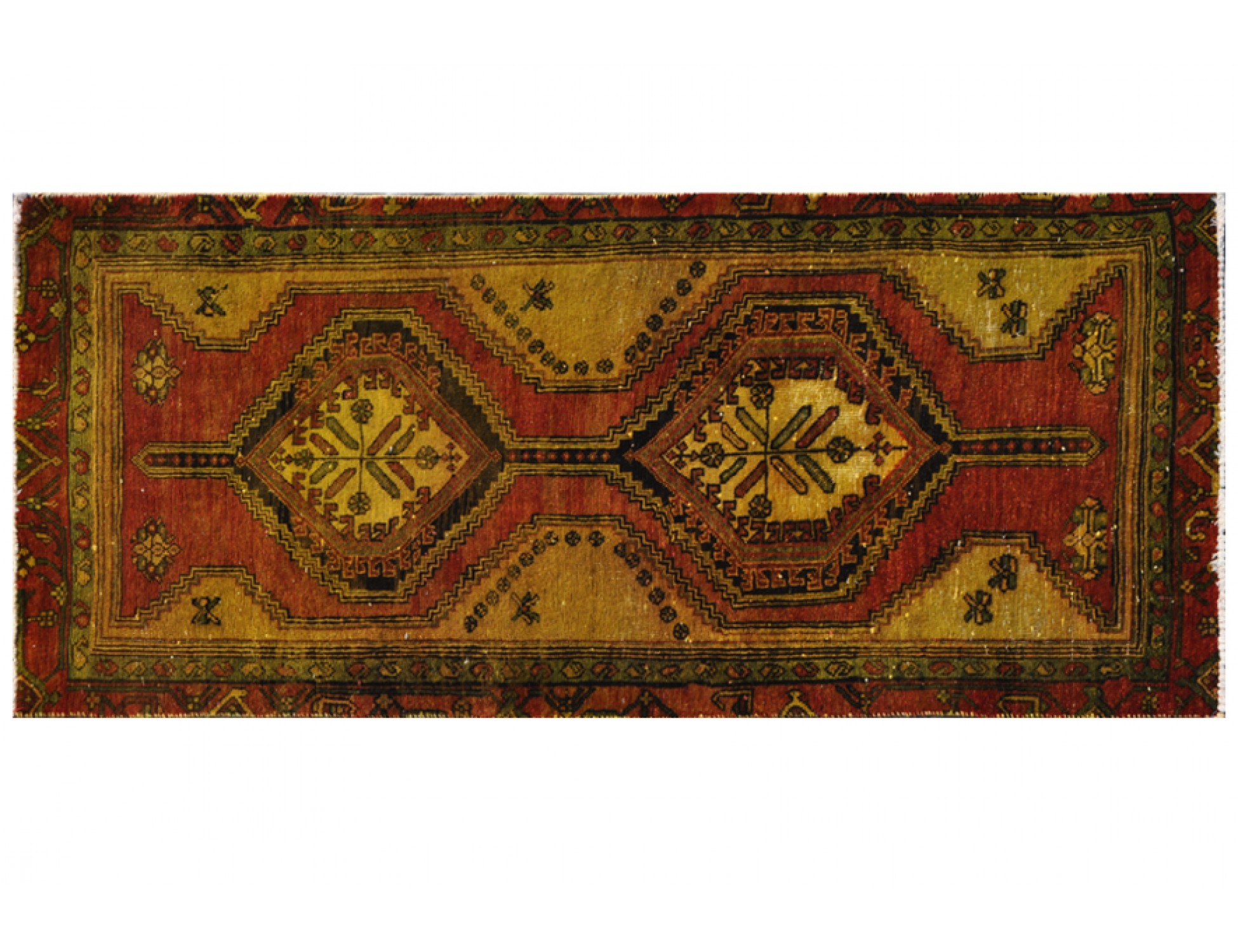 Tappeto Vintage  giallo <br/>186 x 86 cm