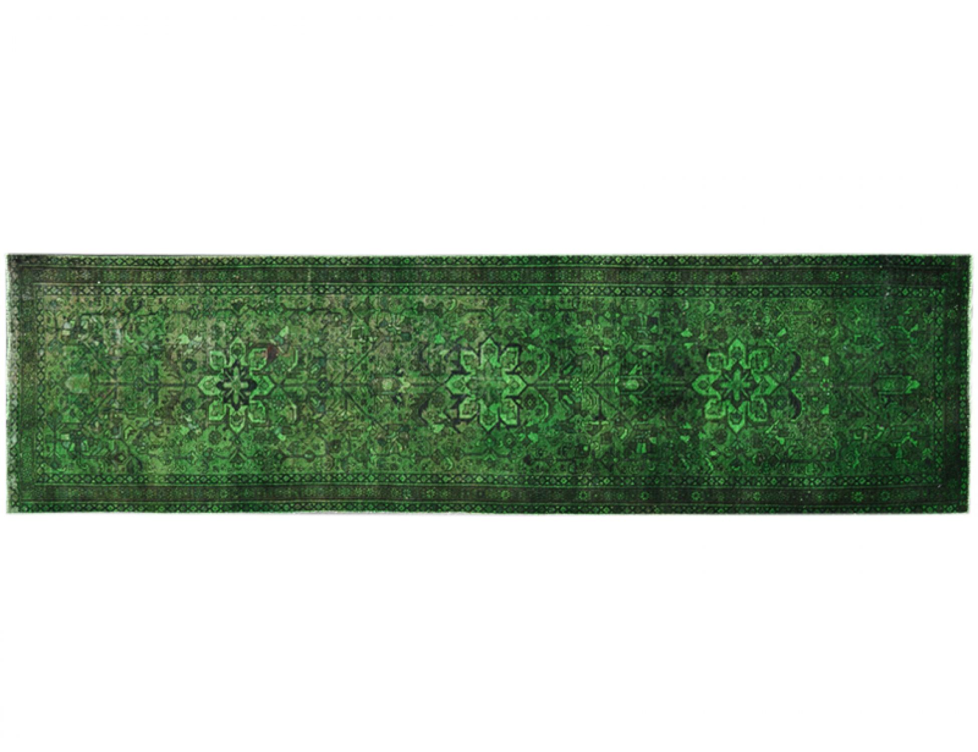 Alfombra vintage  verde <br/>347 x 98 cm