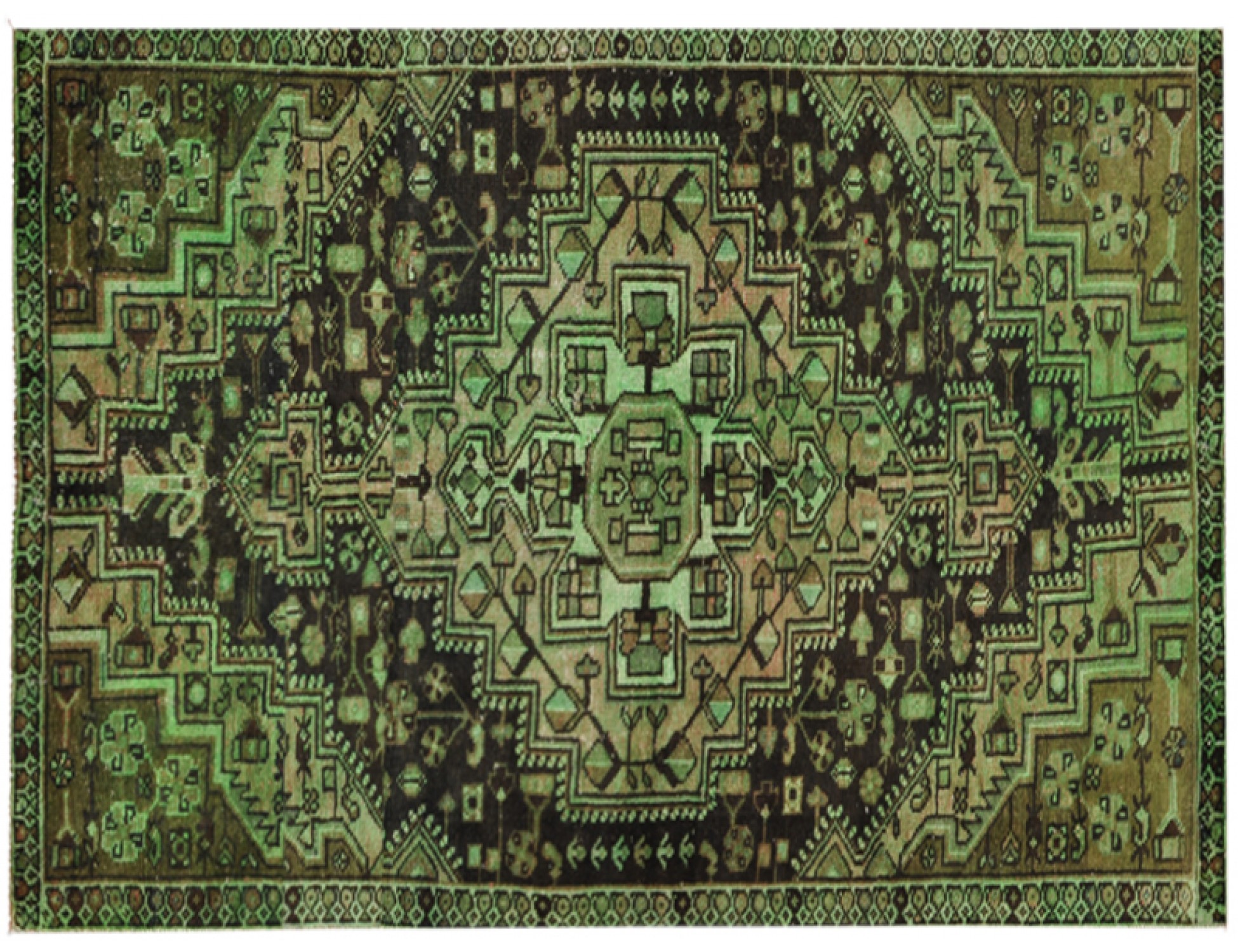 Vintage Carpet  green  <br/>204 x 108 cm