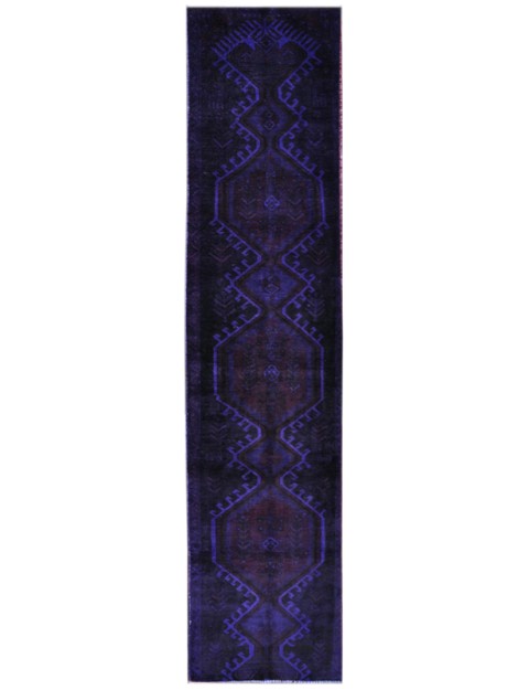 Blau Persien Vintage Teppich 375 x 80 cm