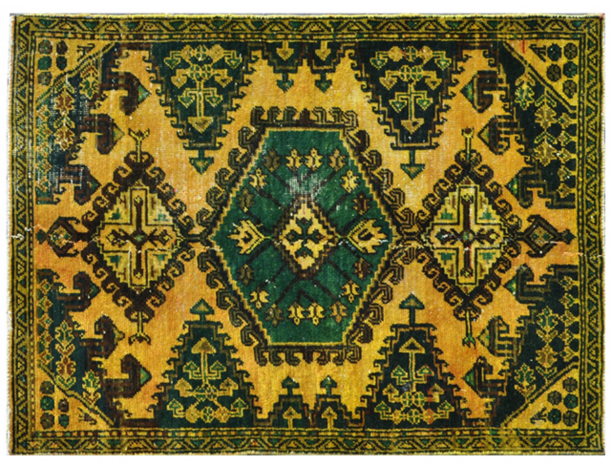 Tappeto Vintage  giallo <br/>160 x 115 cm