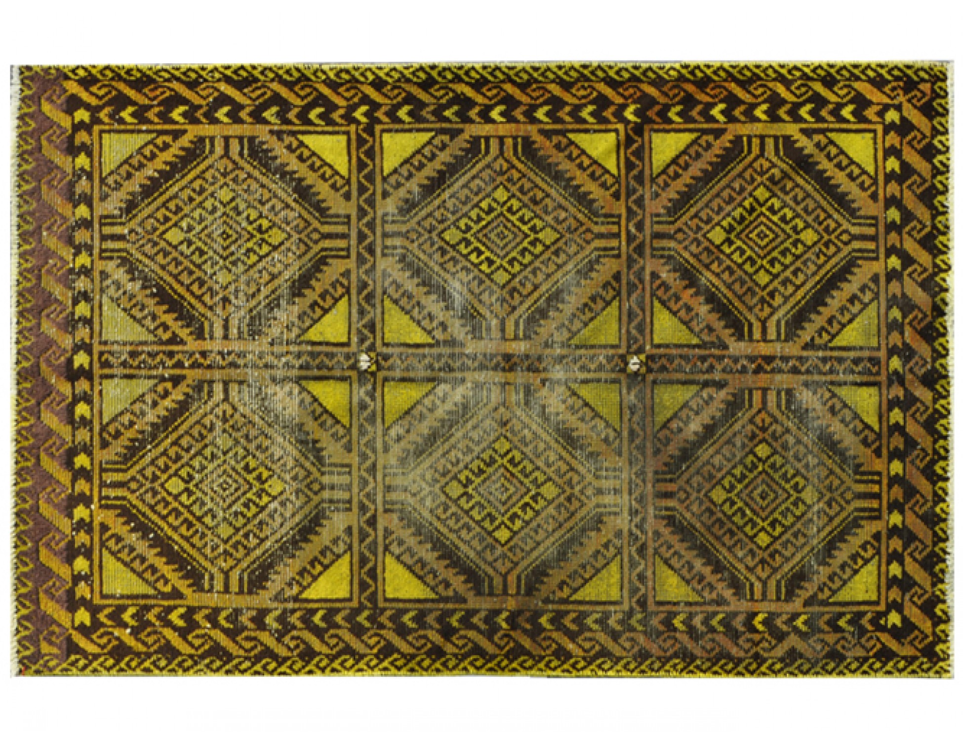 Vintage Carpet  yellow  <br/>179 x 107 cm