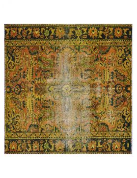 Square Vintage Carpet  yellow  <br/>145 x 150 cm