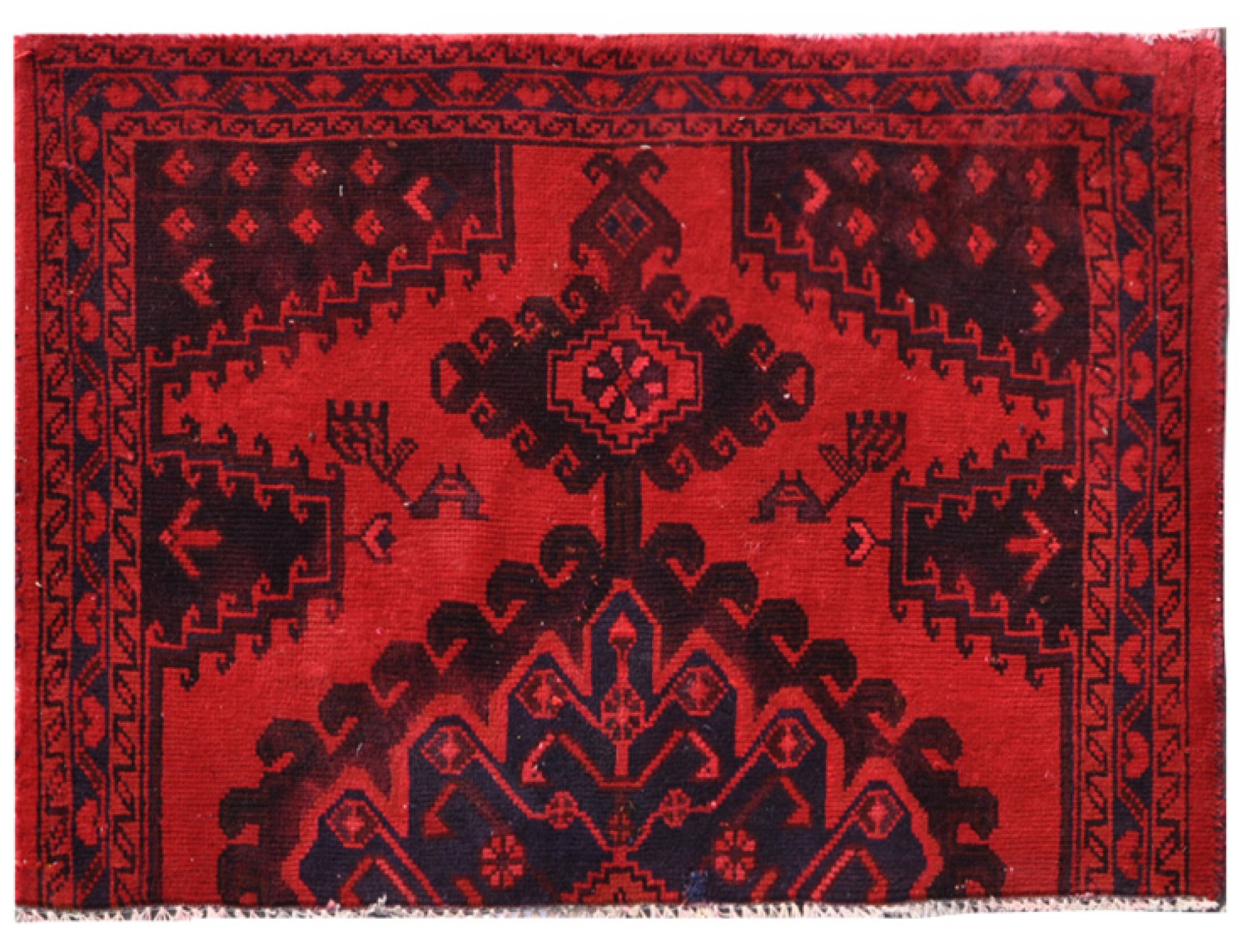 Vintage Tæppe  rød <br/>69 x 112 cm