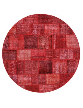 Patchwork Tapis 220 X 220 rouge