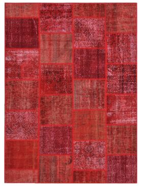 Patchwork Teppe 238 X 168 rød