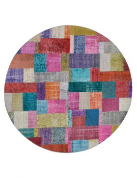 Patchwork Tæppe 271 X 271 multifarvet