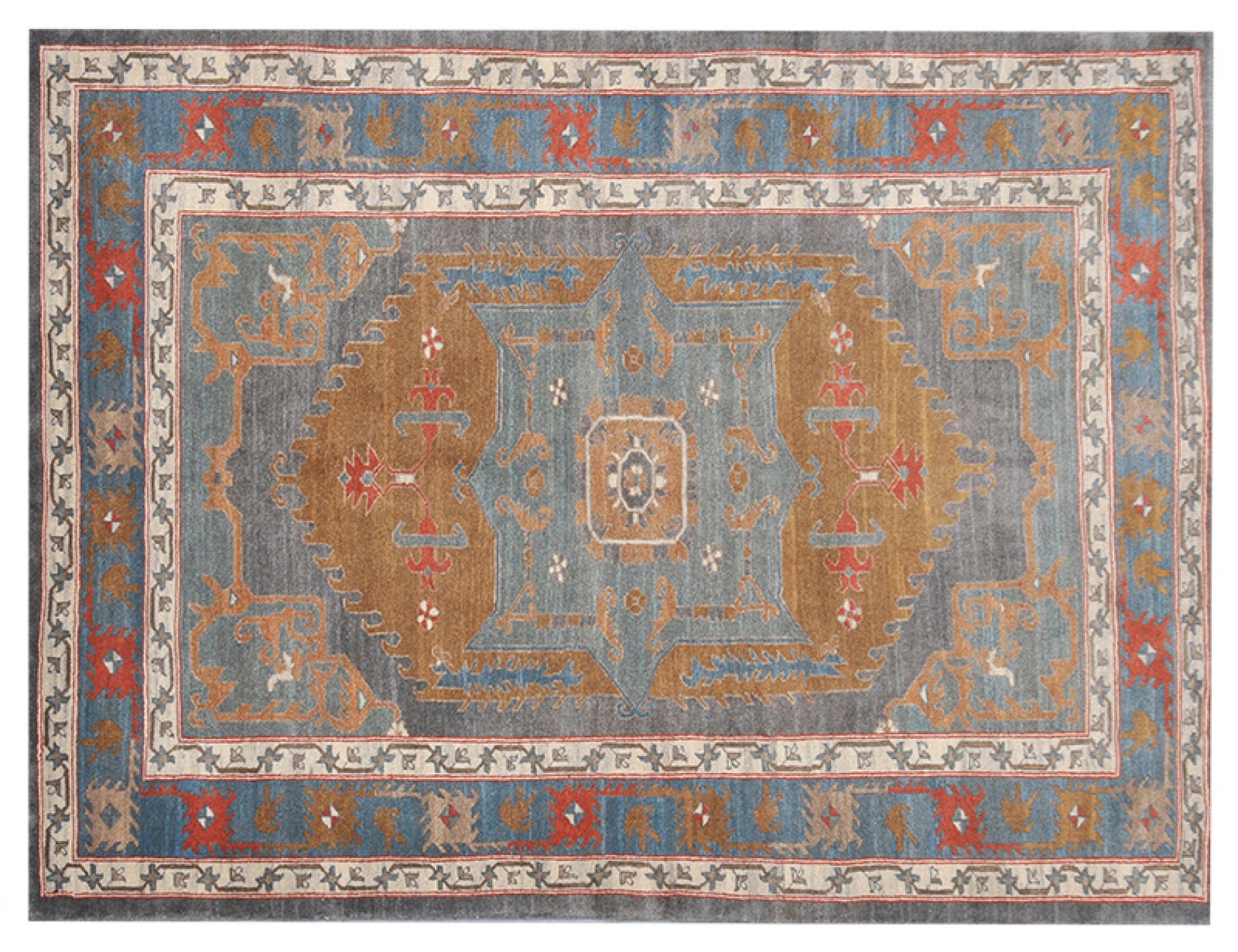 Tappeto Vintage  blu <br/>200 x 159 cm