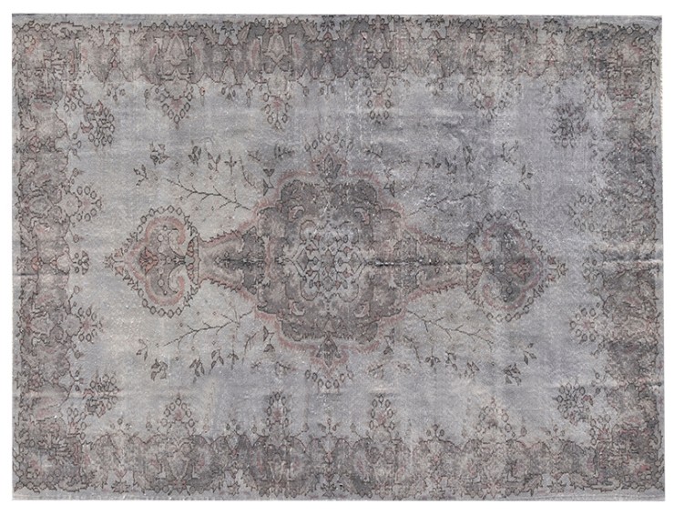 Grå Tyrkia Vintage Teppe 285 x 162 cm