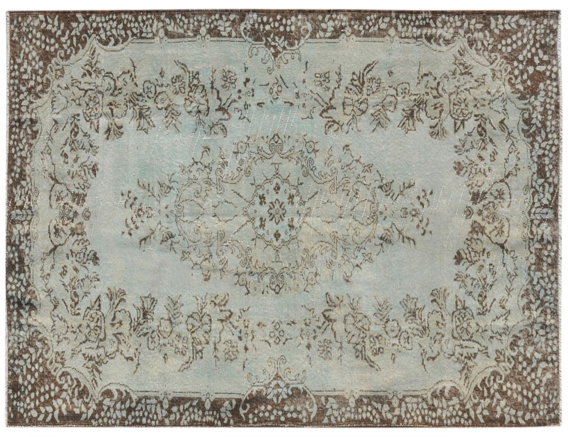Alfombra vintage  azul <br/>274 x 175 cm