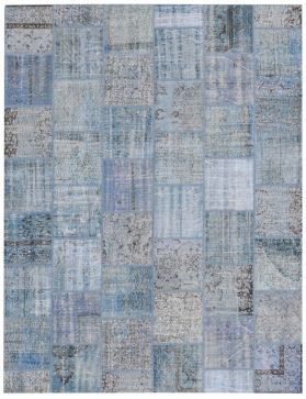 Patchwork Carpet 297 X 256 blue