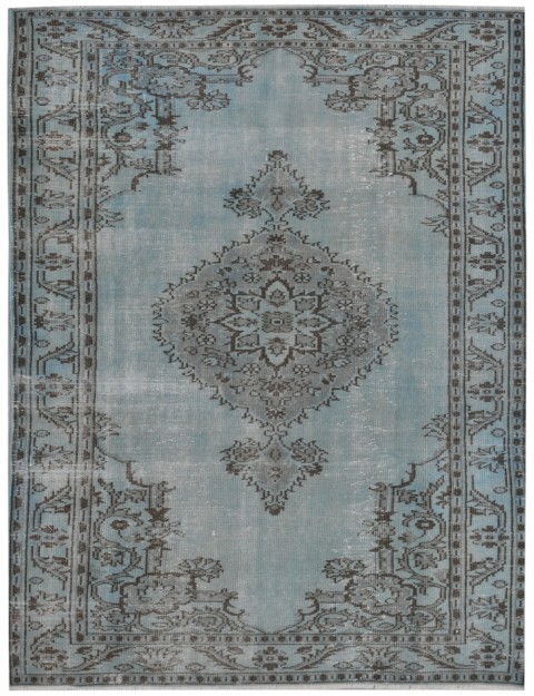 Blau Türkei Vintage Teppich 293 x 160 cm