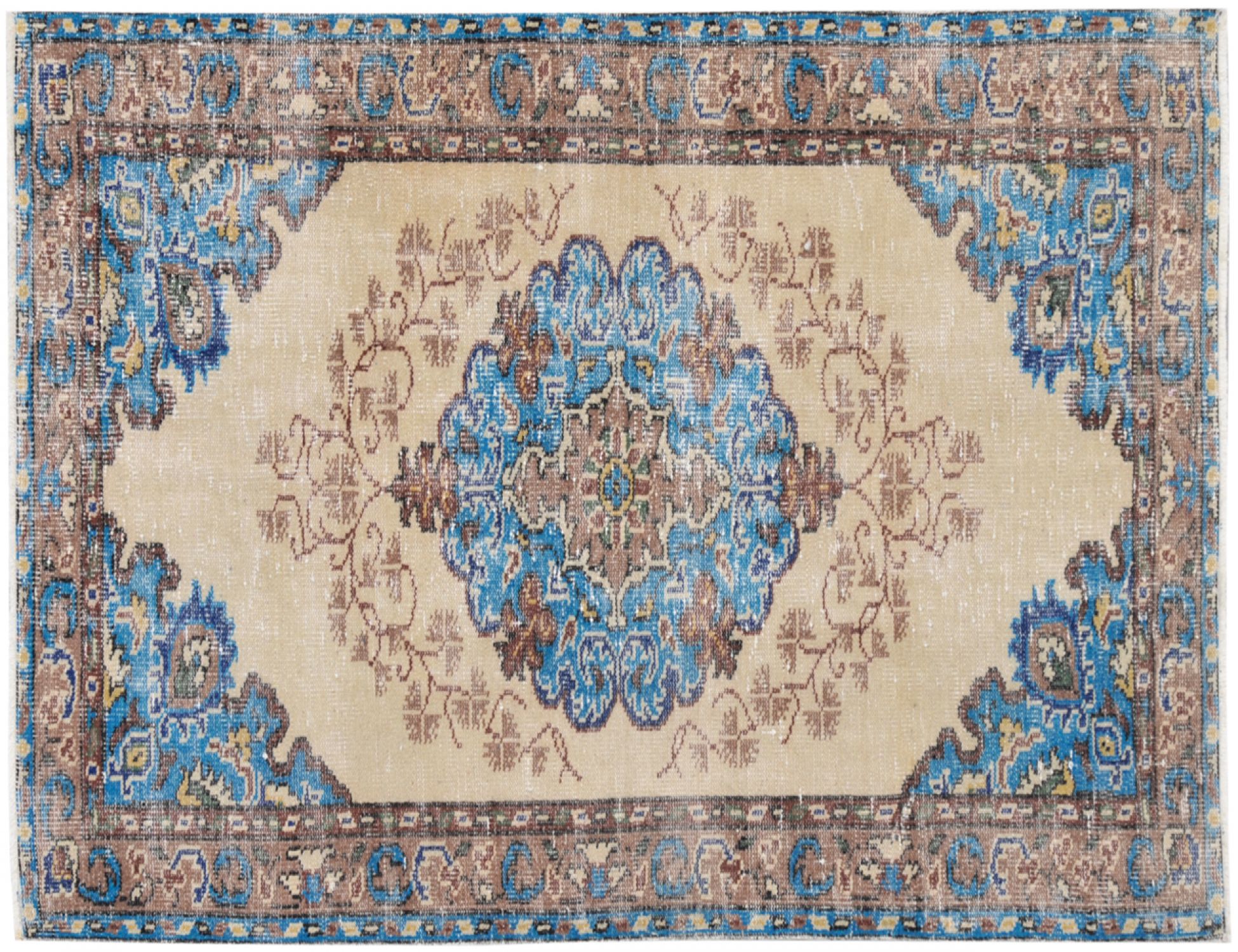 Tappeto Vintage  blu <br/>187 x 110 cm