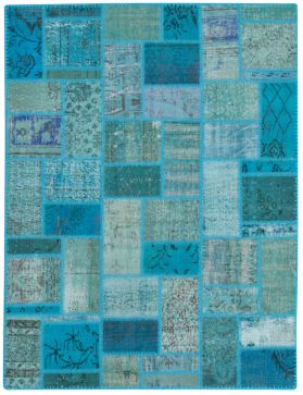Patchwork Carpet 197 X 147 blue