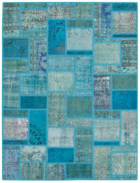 Patchwork Carpet 197 X 147 sininen