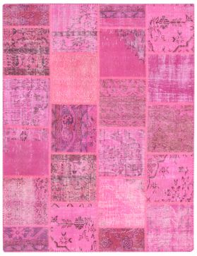Patchwork Carpet 199 X 158 violetti